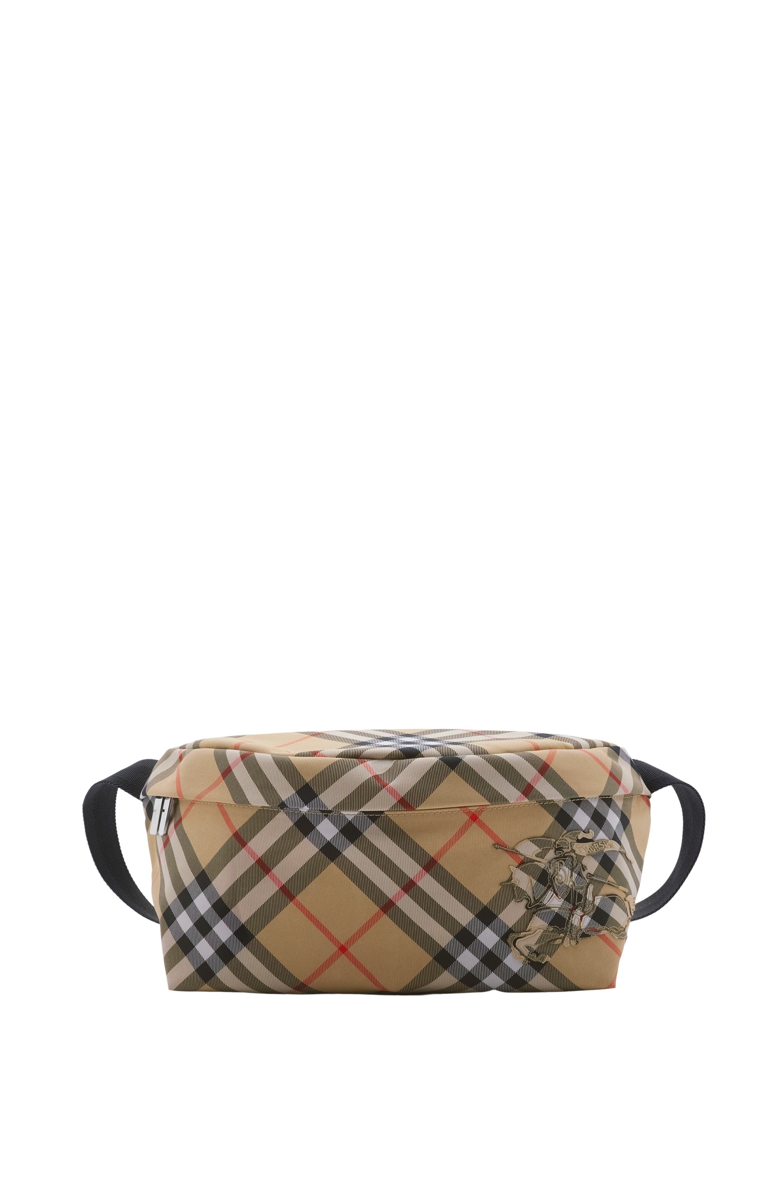 Burberry Check Belt Bag, Main, color, Sand