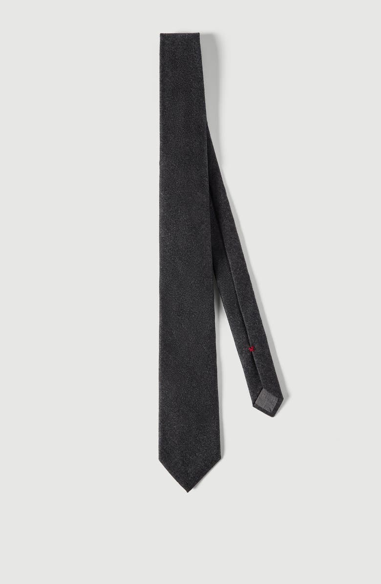 Brunello Cucinelli Piqué shirt with shoulder yoke, Alternate, color, Lignite Grey