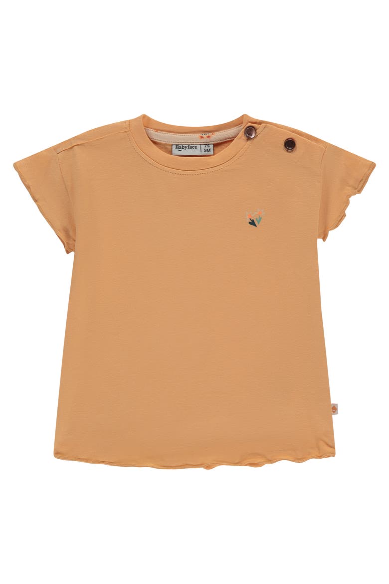 Short Sleeve Lettuce Edge T-Shirt, Main, color, Dusty Orange