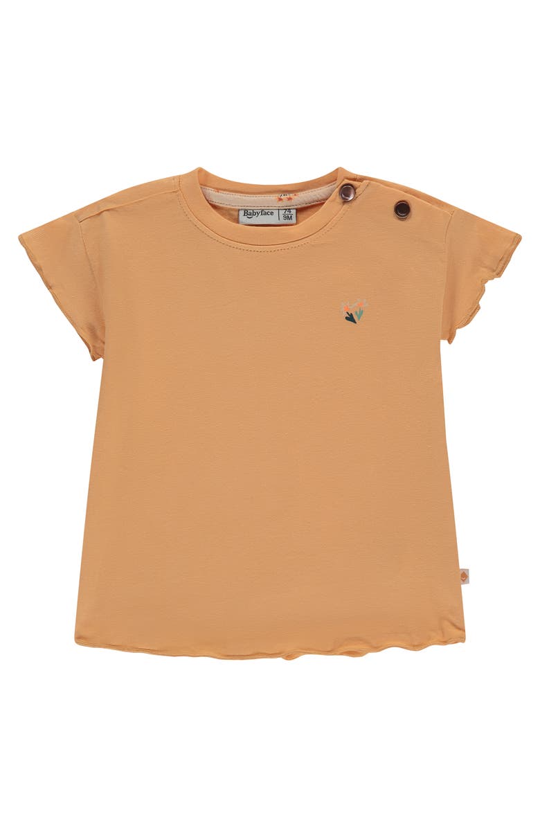 BABYFACE Short Sleeve Lettuce Edge T-Shirt, Main, color, Dusty Orange