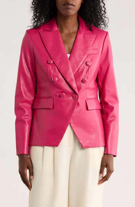 Love Token Nellie Faux Leather Blazer