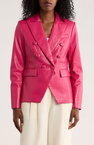 Love Token Nellie Faux Leather Blazer