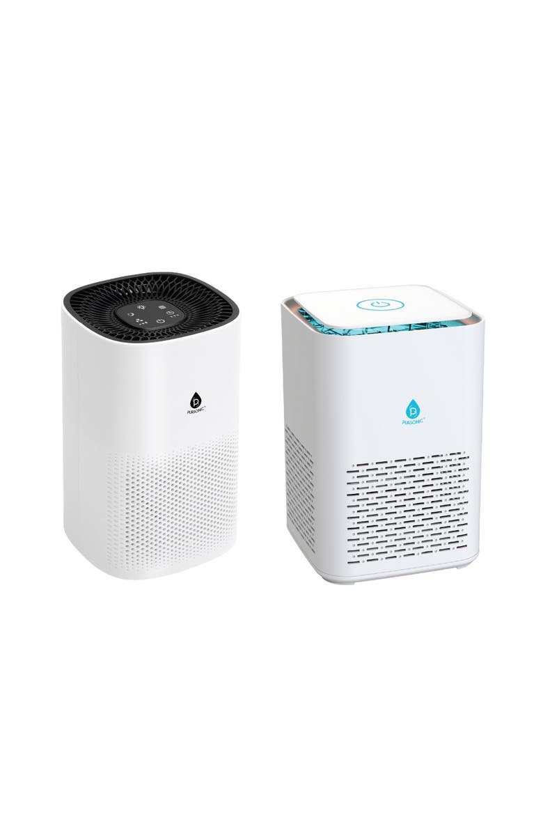 Large Room Air Purifier & Compact Air Purifier Set, Main, color, White