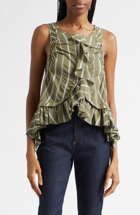 Azura Ruffle Sleeveless Top