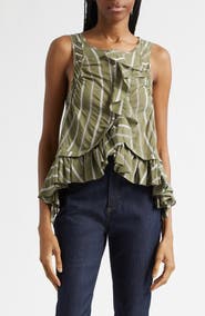 Cinq à Sept Azura Ruffle Sleeveless Top