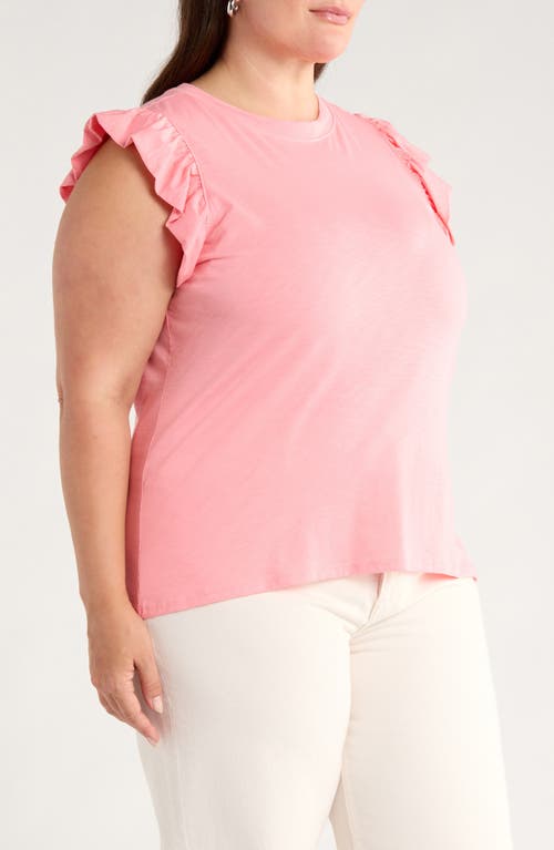 Caslon ® Ruffle Sleeve Top In Animal Print