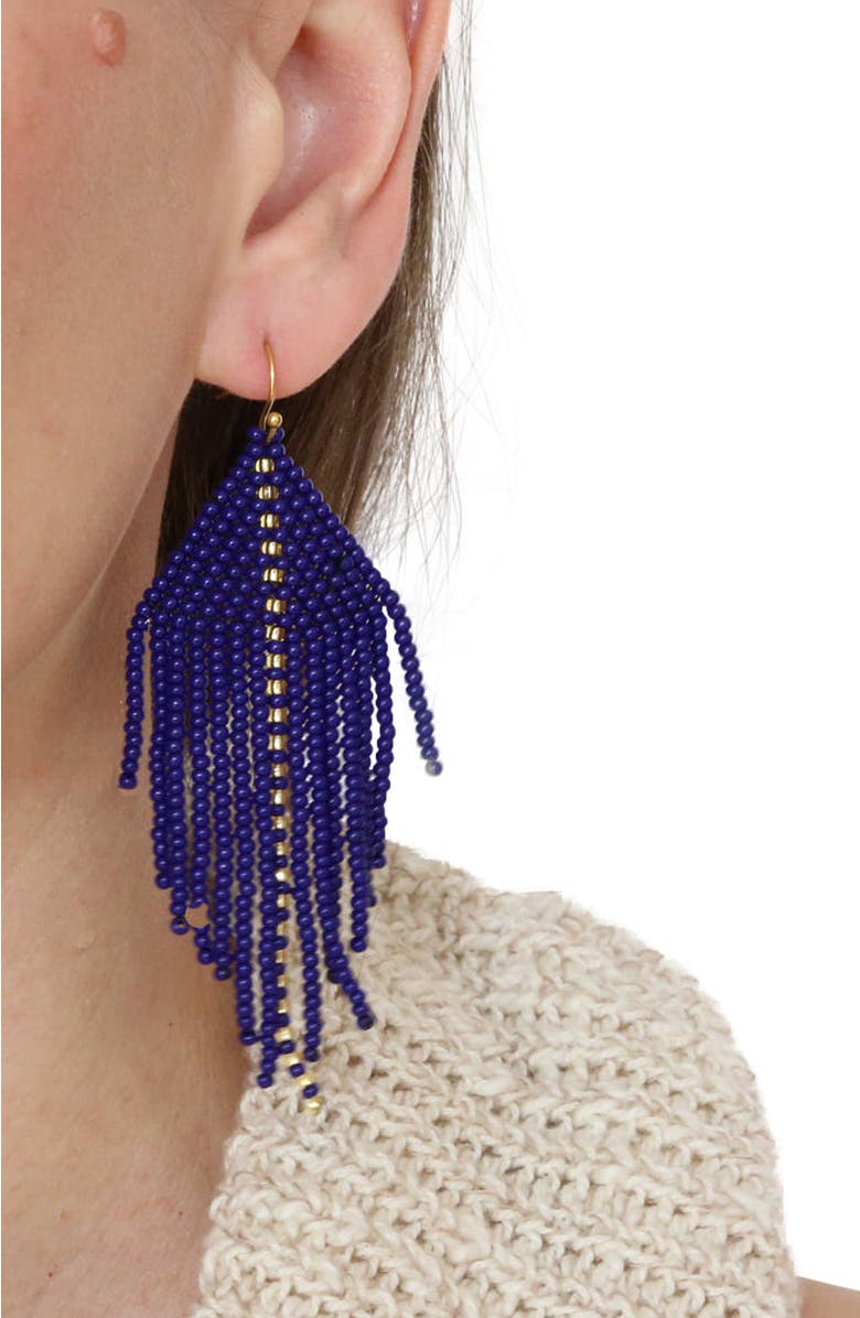 Fosterie Raya Earrings, Alternate, color, Navy