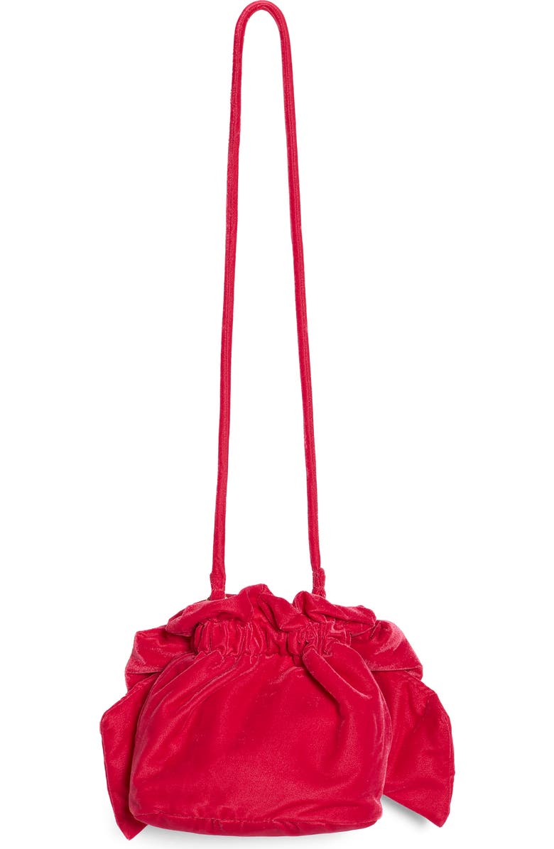 Free People Belle Velvet Bow Bag, Alternate, color, Pink
