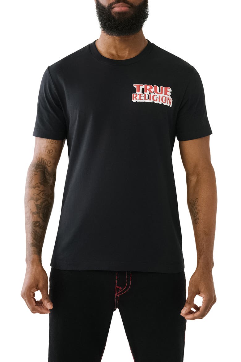 Station Cotton T-Shirt, Main, color, JET BLACK