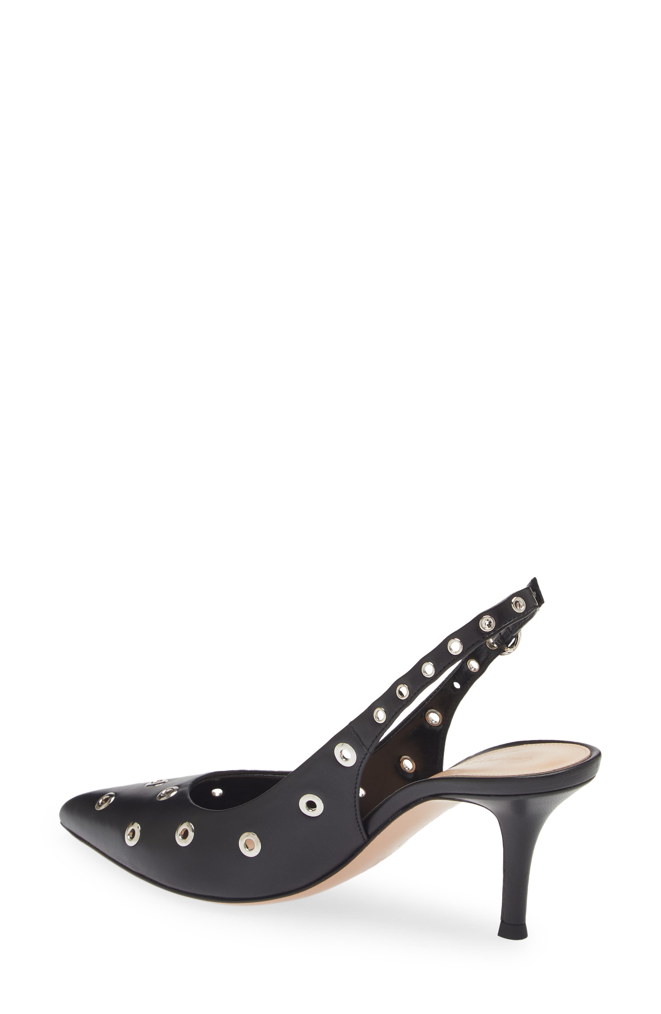 Gianvito Rossi Grommet Detail Pointed Toe Pump, Alternate, color, 