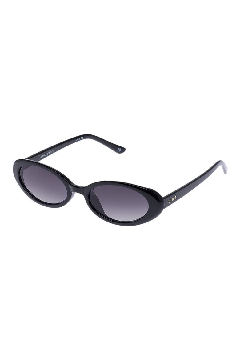 Fornax 53mm Oval Sunglasses, Alternate, color, BLACK