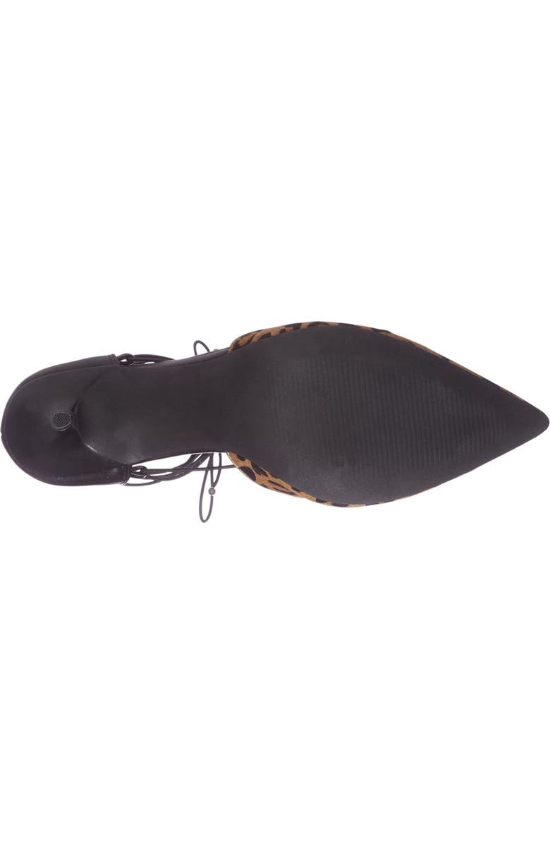 Topshop 'Jessica' Genuine Calf Hair Leopard Print Ghillie Pump, Alternate, color,