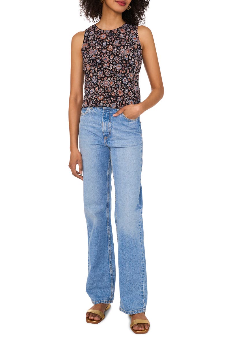 Vince Camuto Floral Keyhole Tank, Alternate, color, 