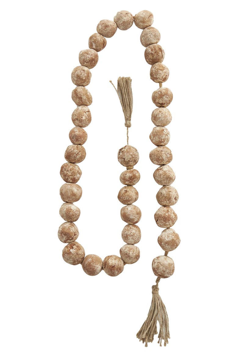 Ceramic & Tassel Garland, Alternate, color, BROWN