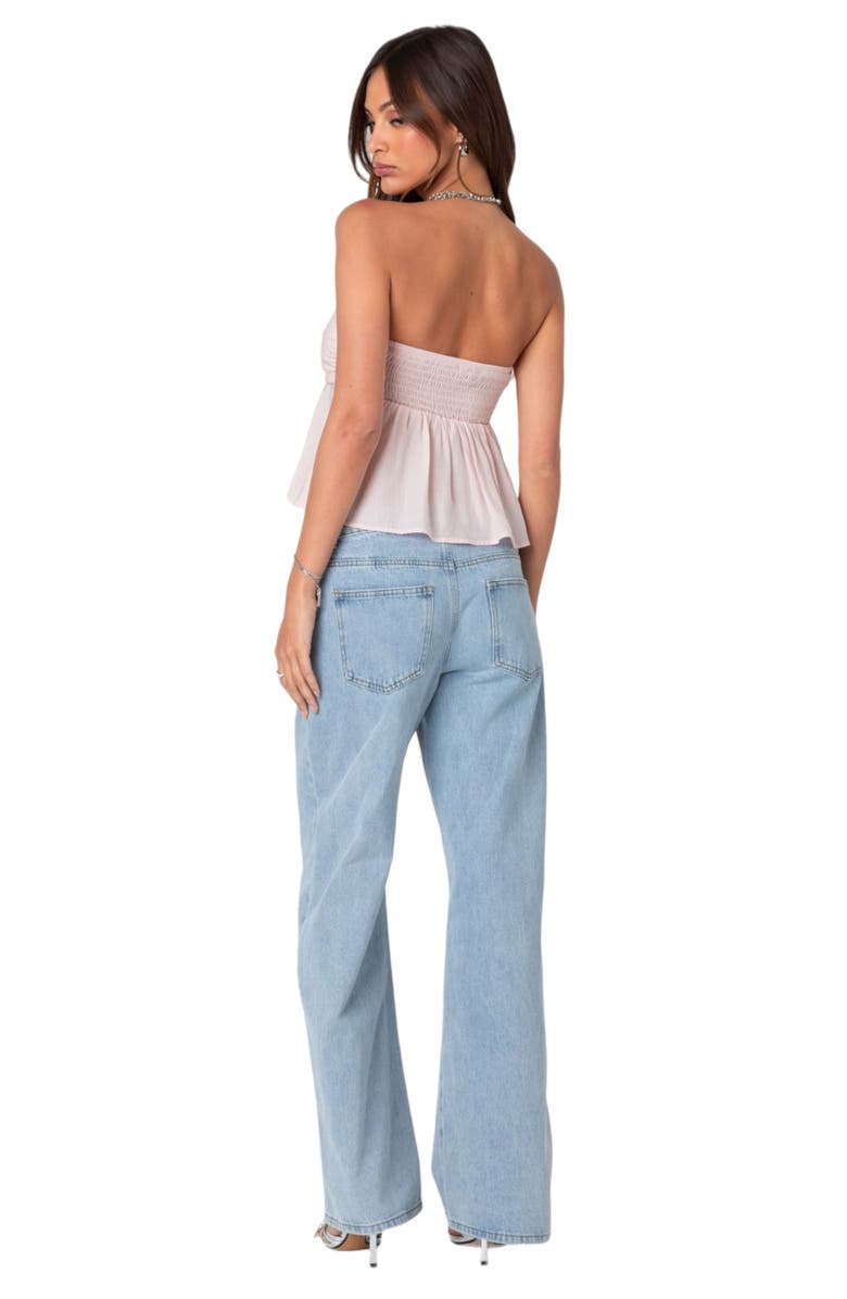 EDIKTED Starfish Embellished Strapless Top, Alternate, color, Light-Pink