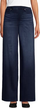 Lands' End Starfish Denim High Rise Wide Leg Jeans