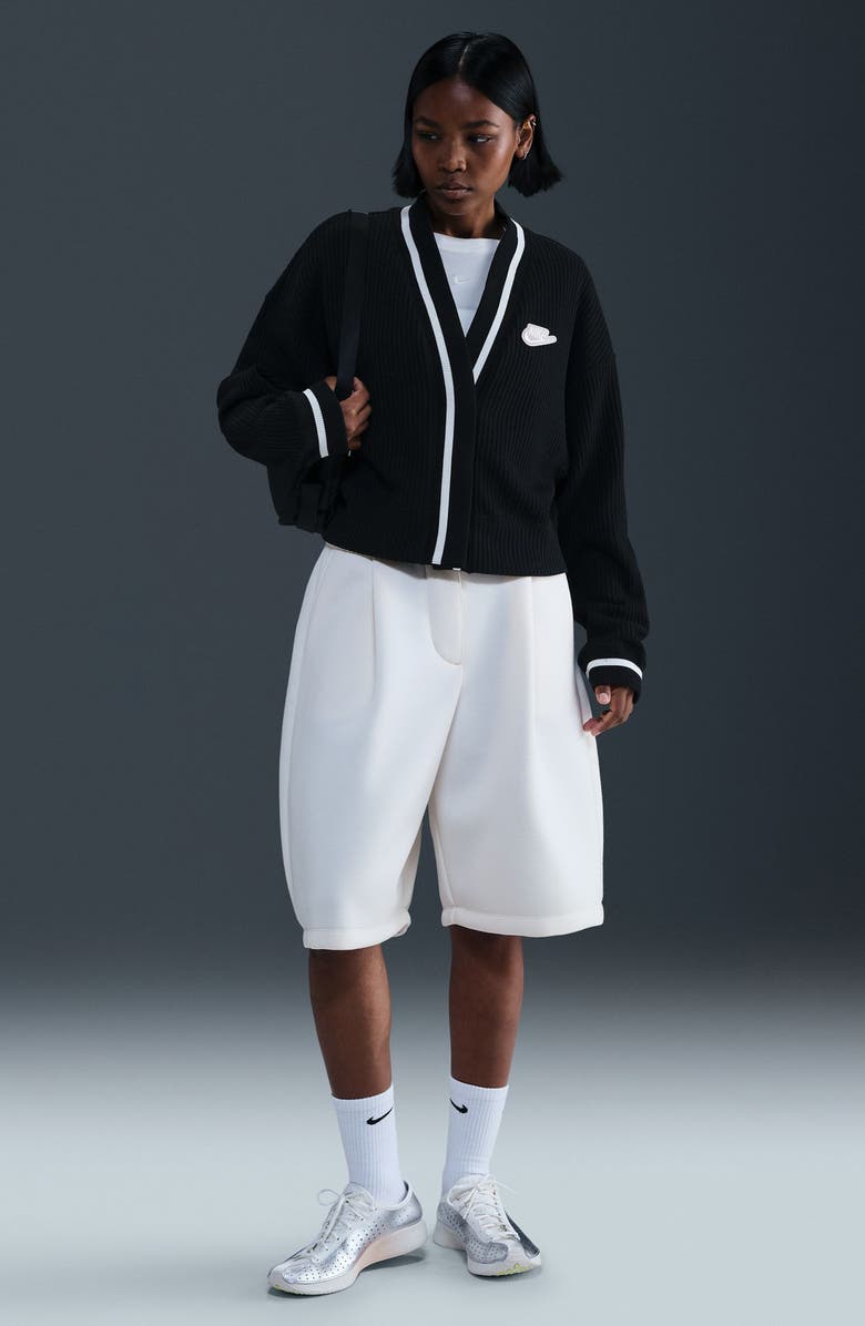 Nike Prep Waffle Stitch Cardigan, Alternate, color, 010 Black