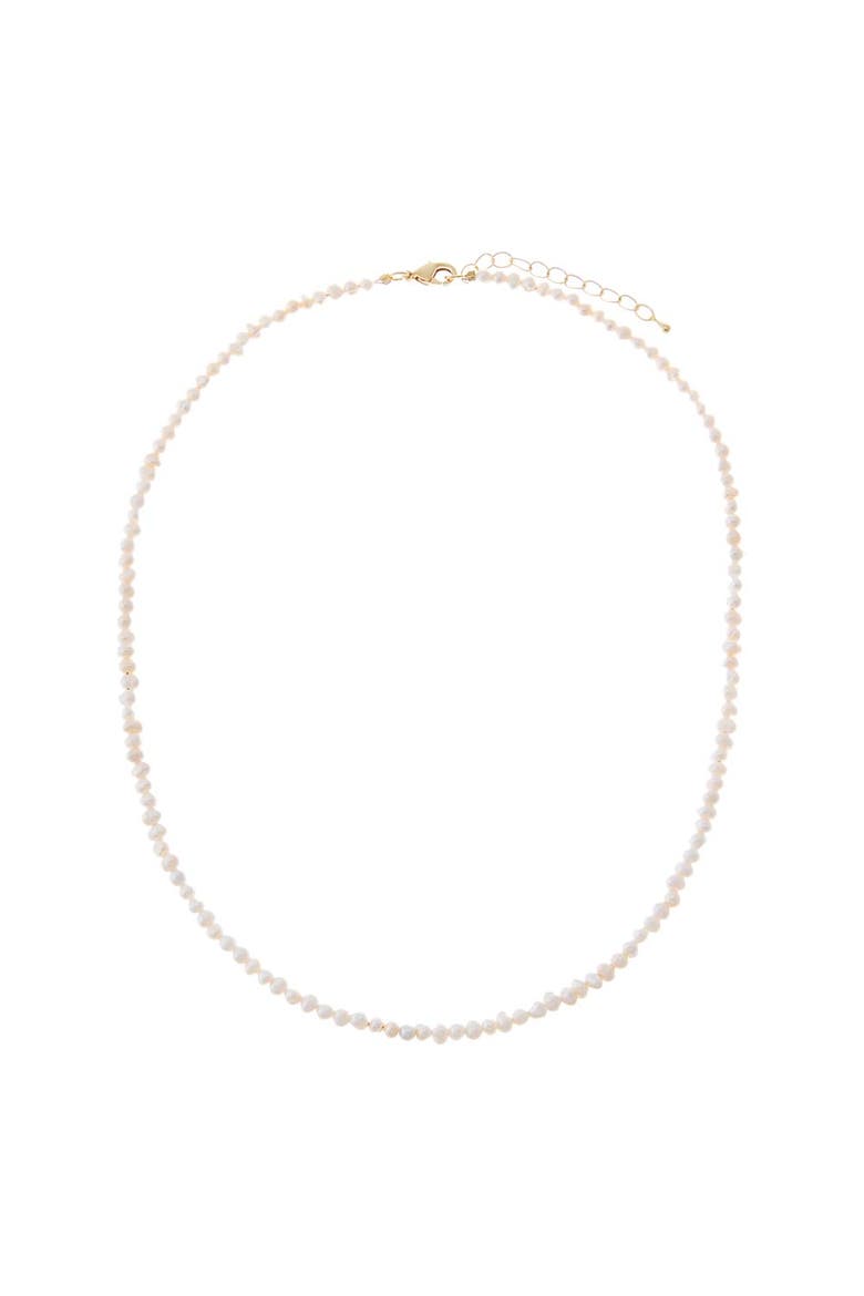 Freshwater Pearl Beaded Chain Necklace, Main, color, Pearl White - 18 Inch