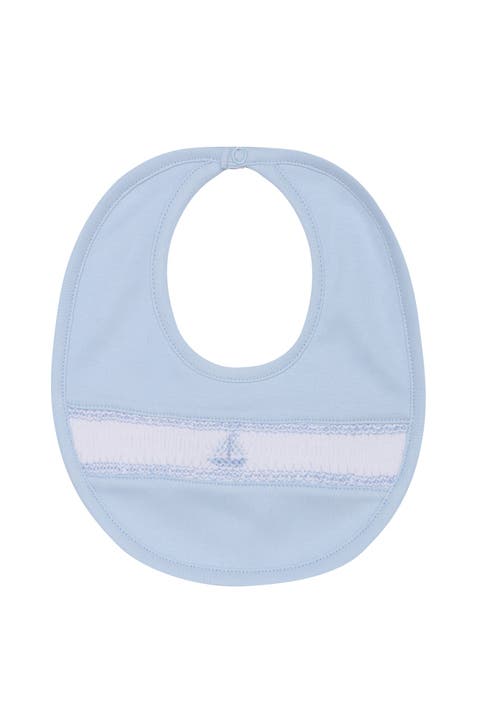 Sailboat Smocked Bib