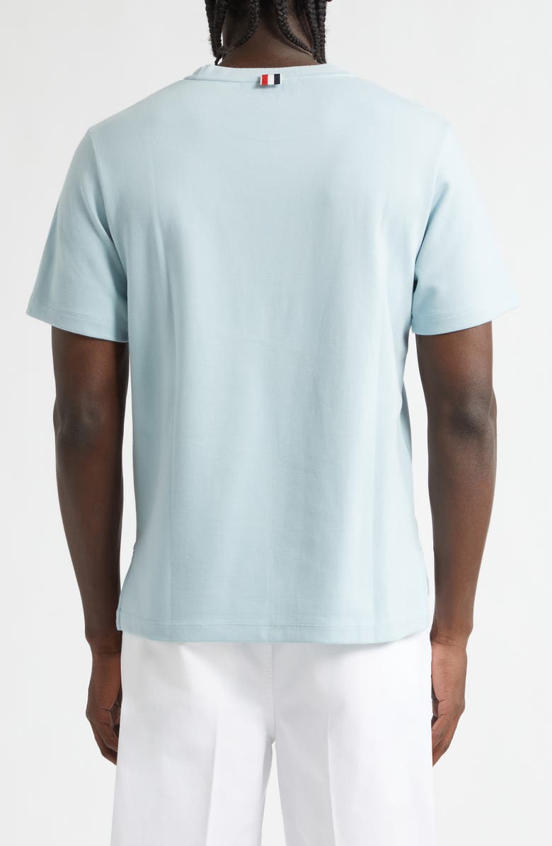 Thom Browne RWB Cotton Pocket T-Shirt, Alternate, color, Light Blue
