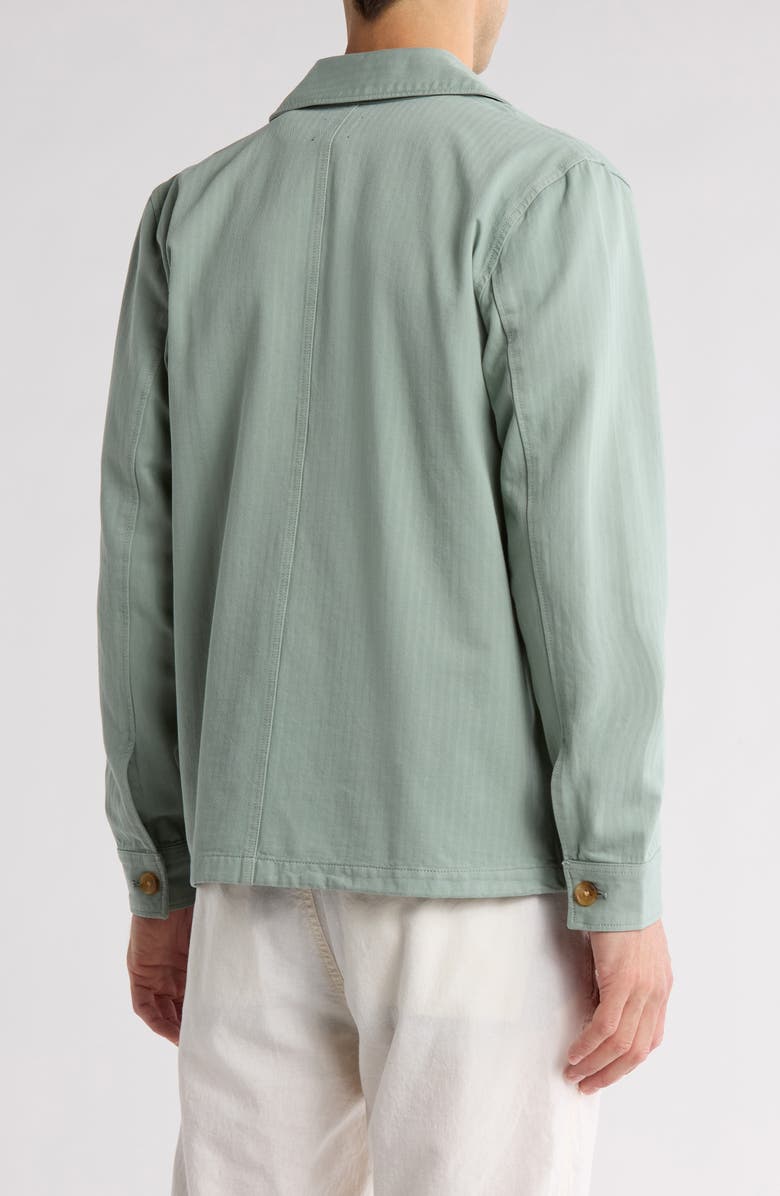 14th & Union Stripe Cotton Button-Up Chore Jacket, Alternate, color, Grey Blue