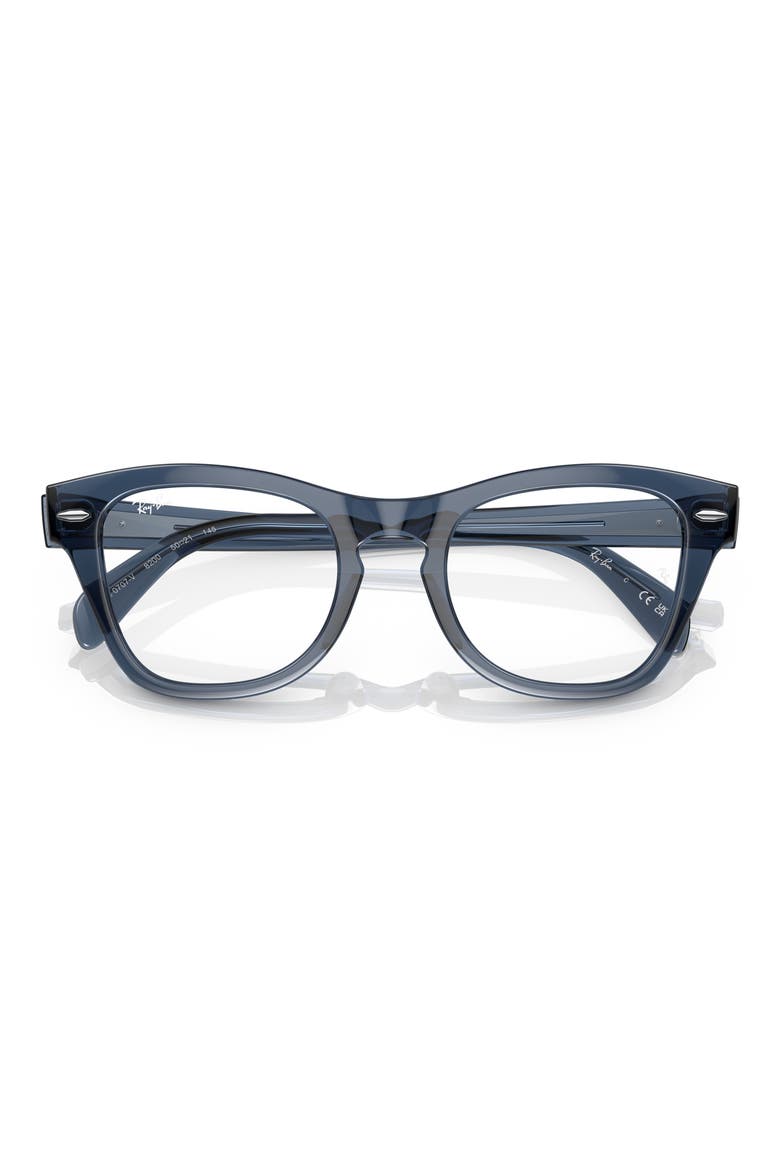 0RX0707V 48mm Square Optical Glasses, Alternate, color, BLUE