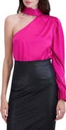 Ookie & Lala Satin One-Shoulder Top