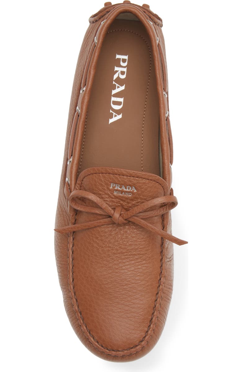 Prada Grid Driving Loafer, Alternate, color, Cognac