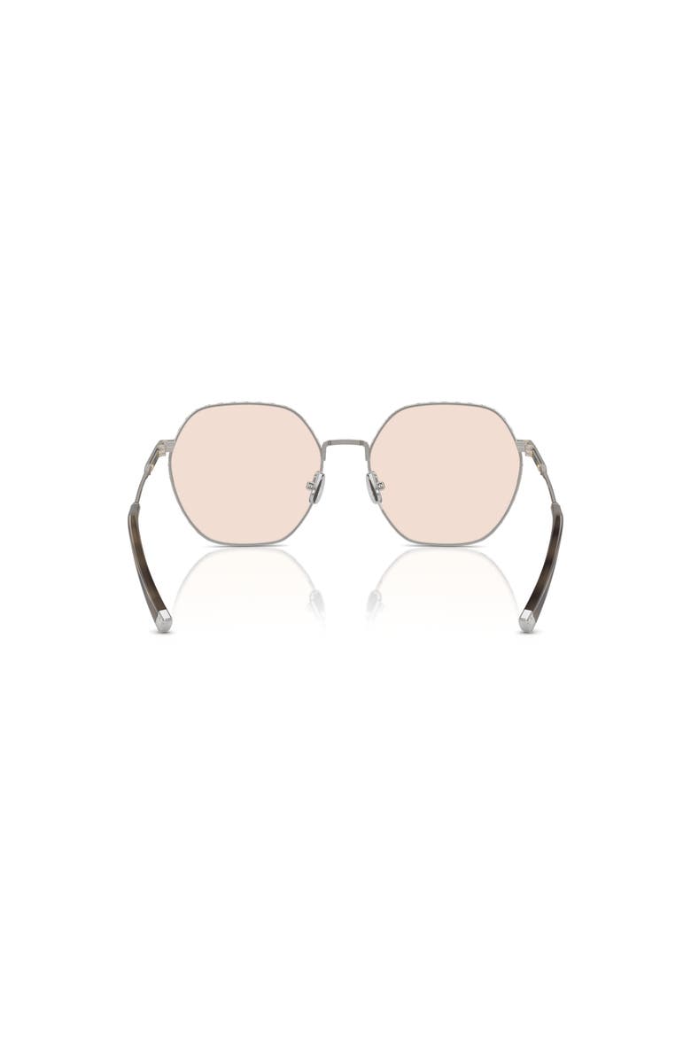 Brunello Cucinelli 55mm Irregular optical glasses, Alternate, color, Silver