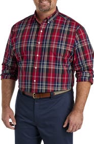 Oak Hill by DXL Big & Tall Large Plaid Sport Shirt