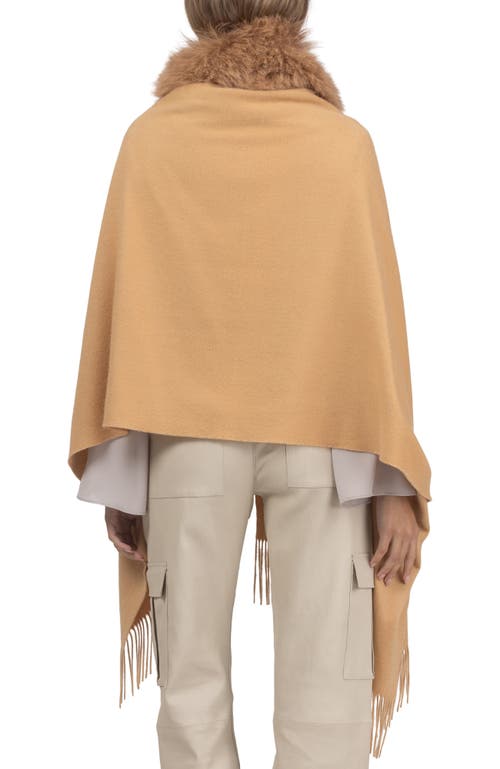 Gorski Select Cashmere Stole With Select Lamb Collar In Brown