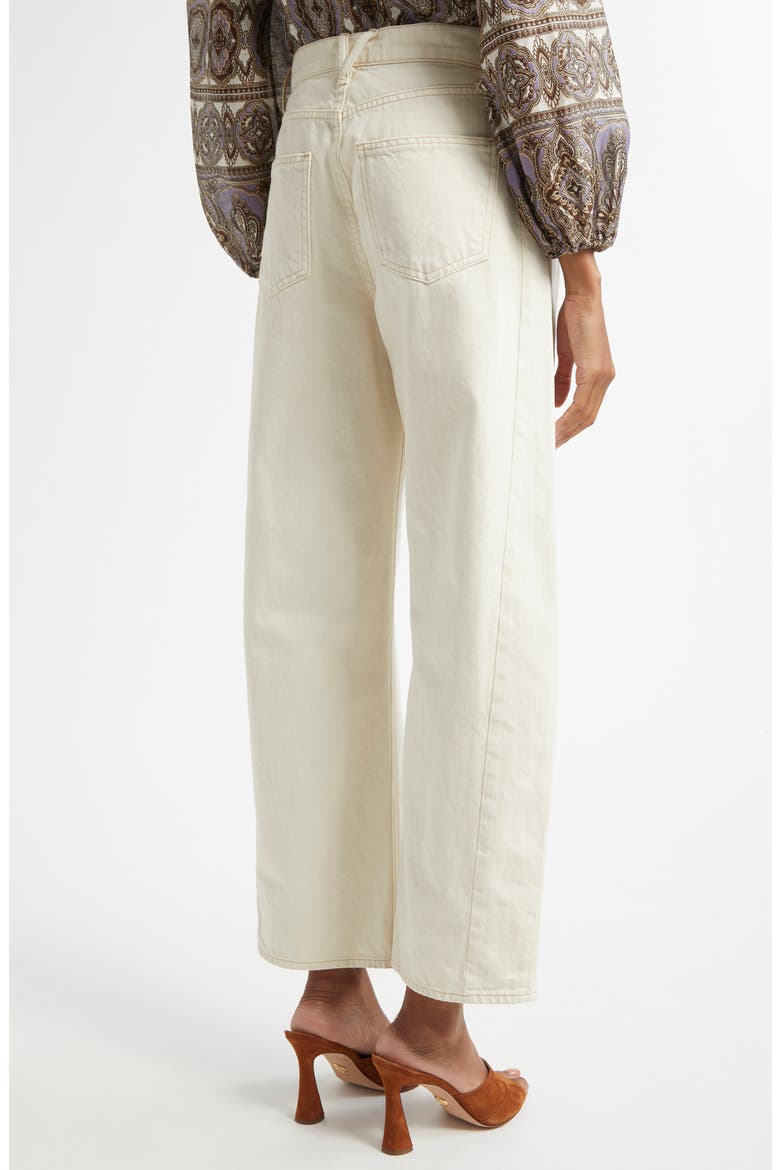 Ryder Saddle Barrel Jeans, Alternate, color, ECRU