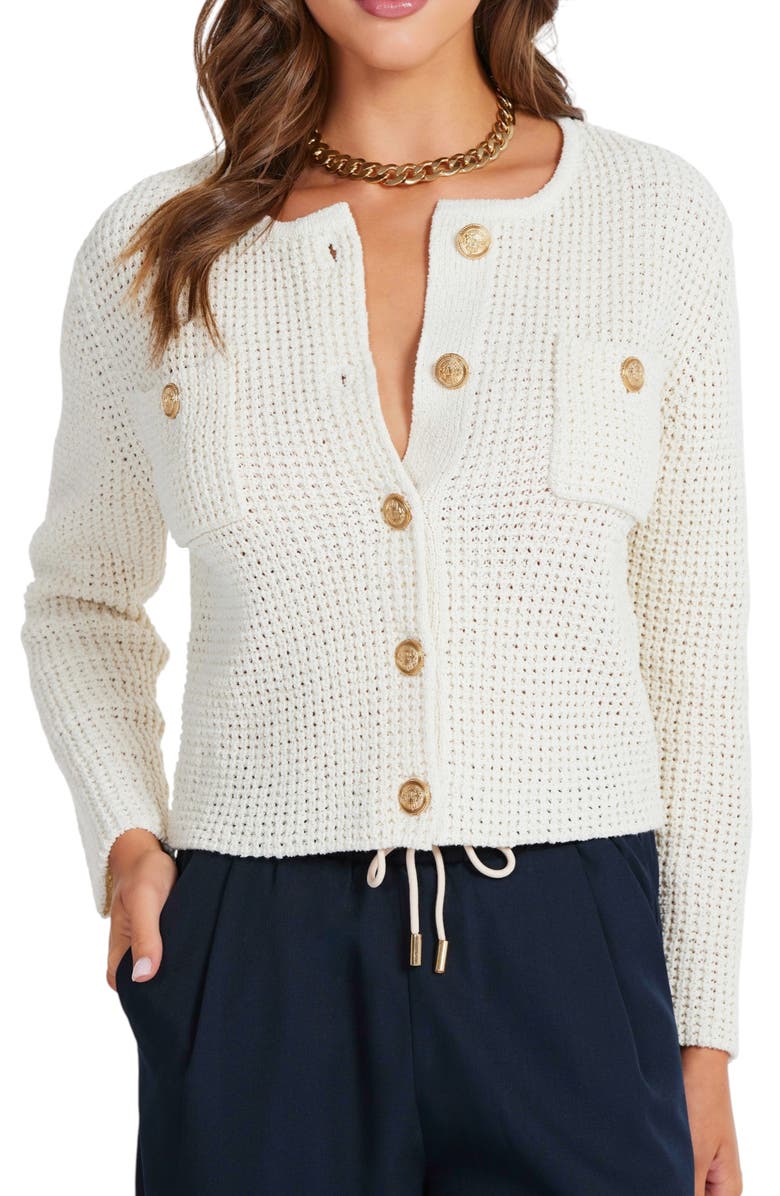 Bishop + Young Dakota Cardigan, Main, color, Ivory