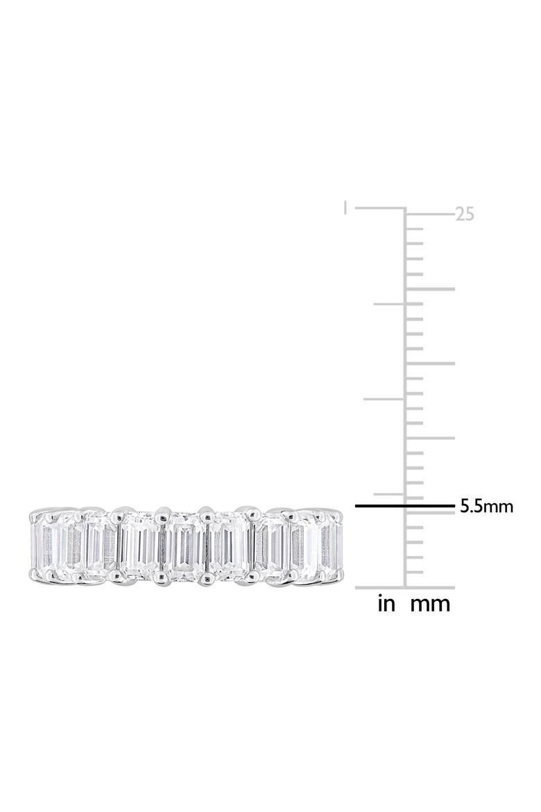 Emerald Cut Lab-Created Moissanite Eternity Band Ring, Alternate, color, WHITE