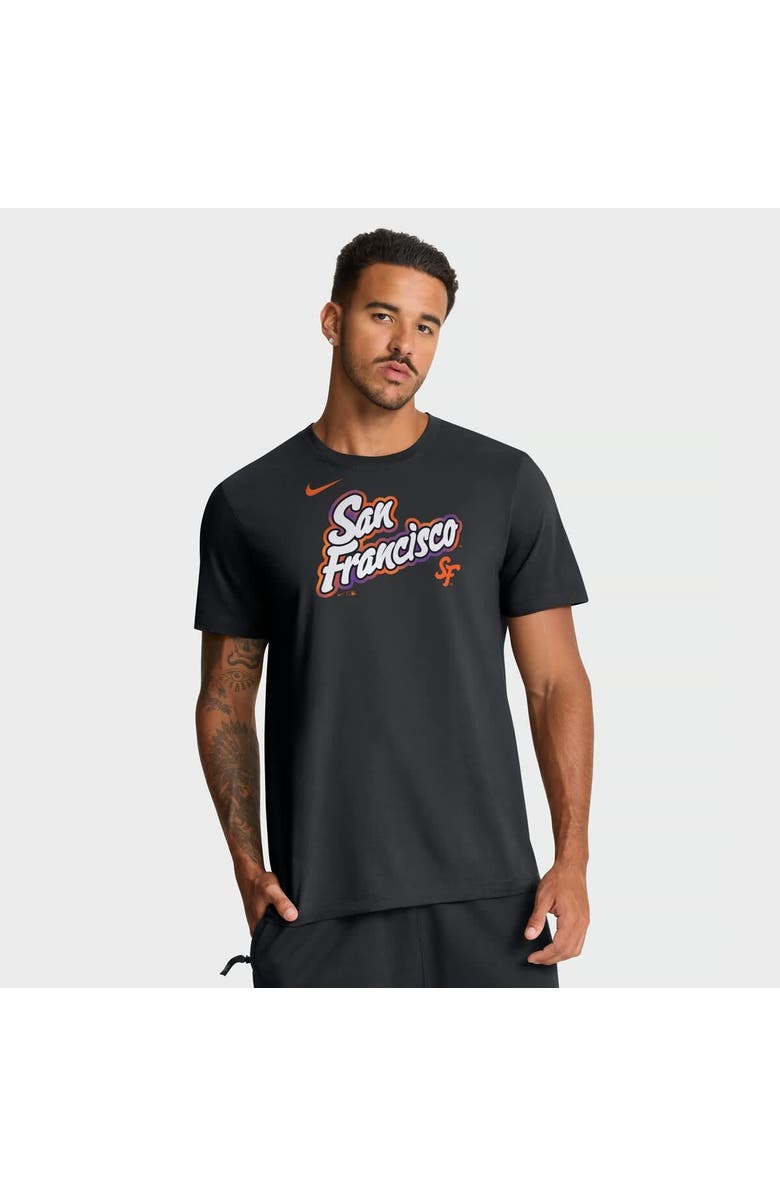 Nike Men's Nike Black San Francisco Giants City Connect Wordmark T-Shirt, Main, color, Black