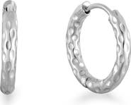 Atolea Hammered Hoops Earrings