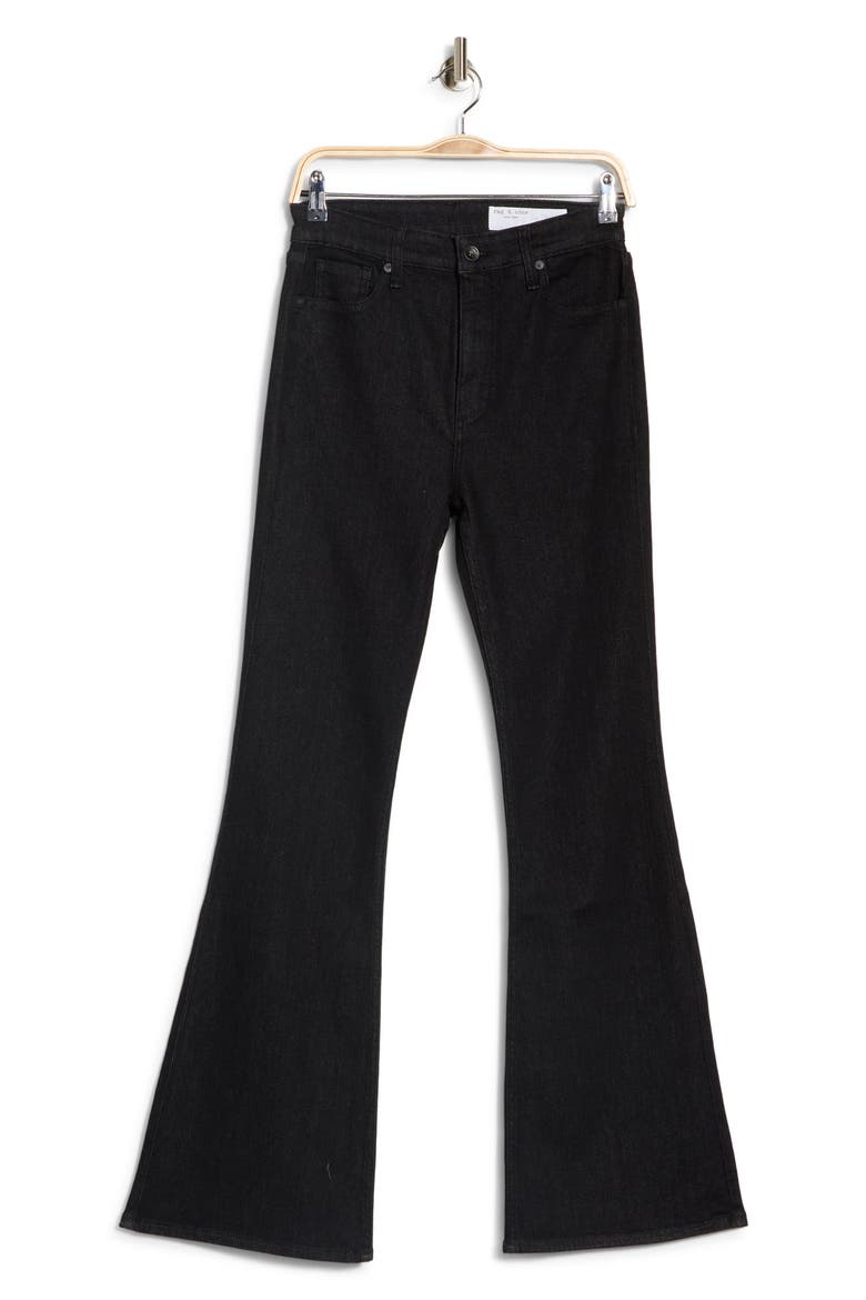 Casey High Waist Flare Jeans, Alternate, color, BLACK RINSE