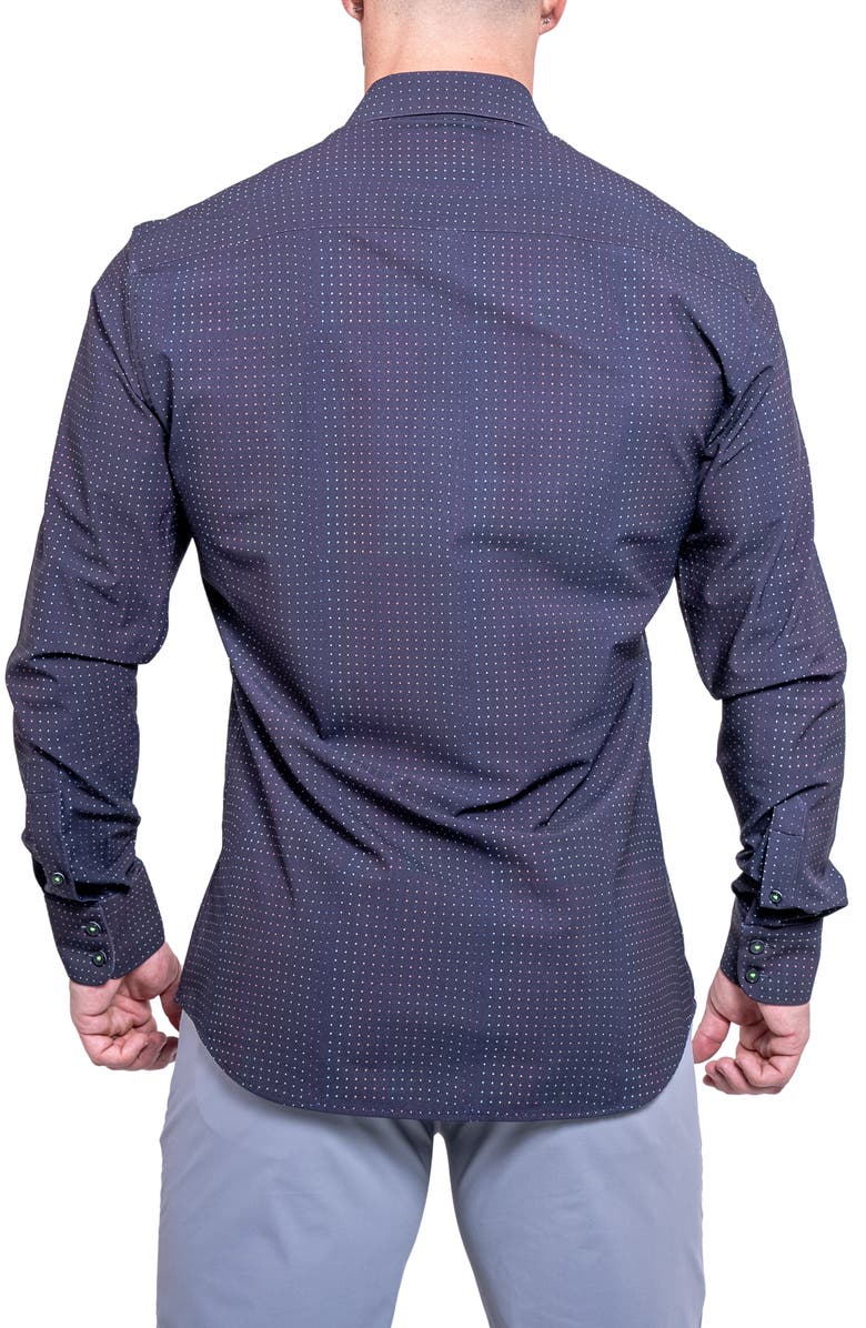 Maceoo Einstein Print Cotton Button-Up Shirt, Alternate, color, Black