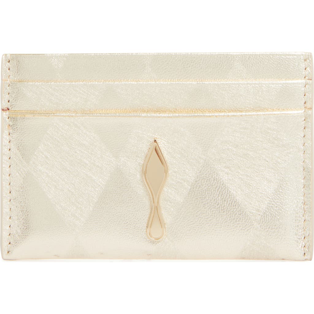 Christian Louboutin Bettina Metallic Leather Card Case