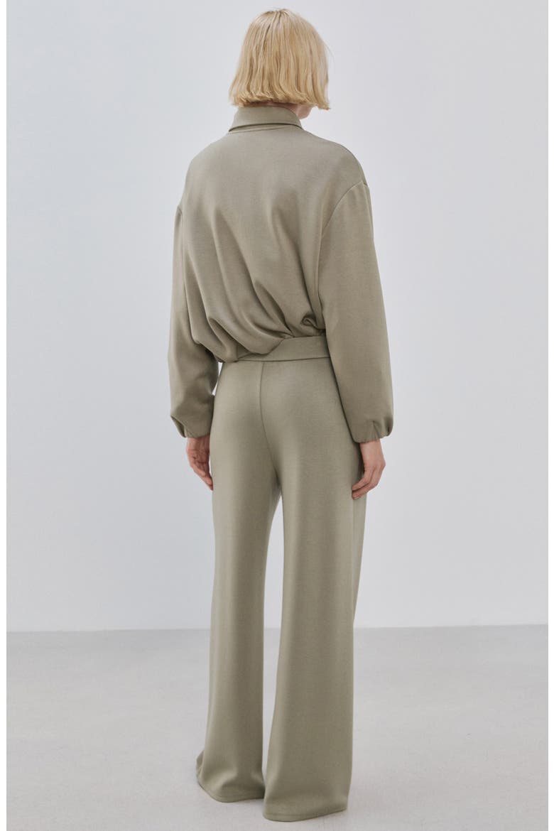 Pleated Elastic Waist Pants, Alternate, color, KHAKI GREEN