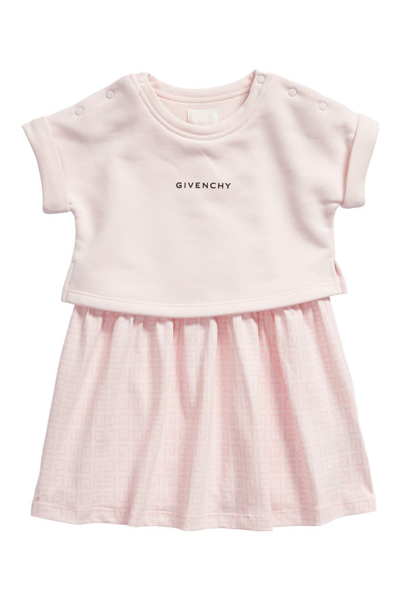 Kids' 4G Logo Layered Look Dress, Main, color, MARSHMALLOW