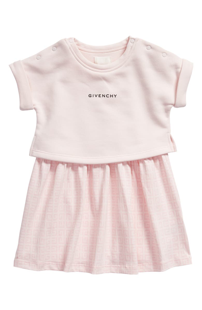 GIVENCHY KIDS Kids' 4G Logo Layered Look Dress, Main, color, 