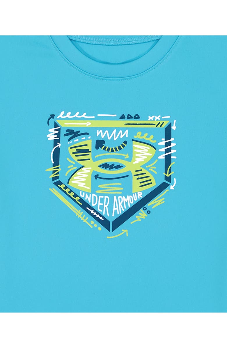 Under Armour Kids' Performance Tech Scribble T-Shirt & Shorts Set, Alternate, color, Fresco Blue