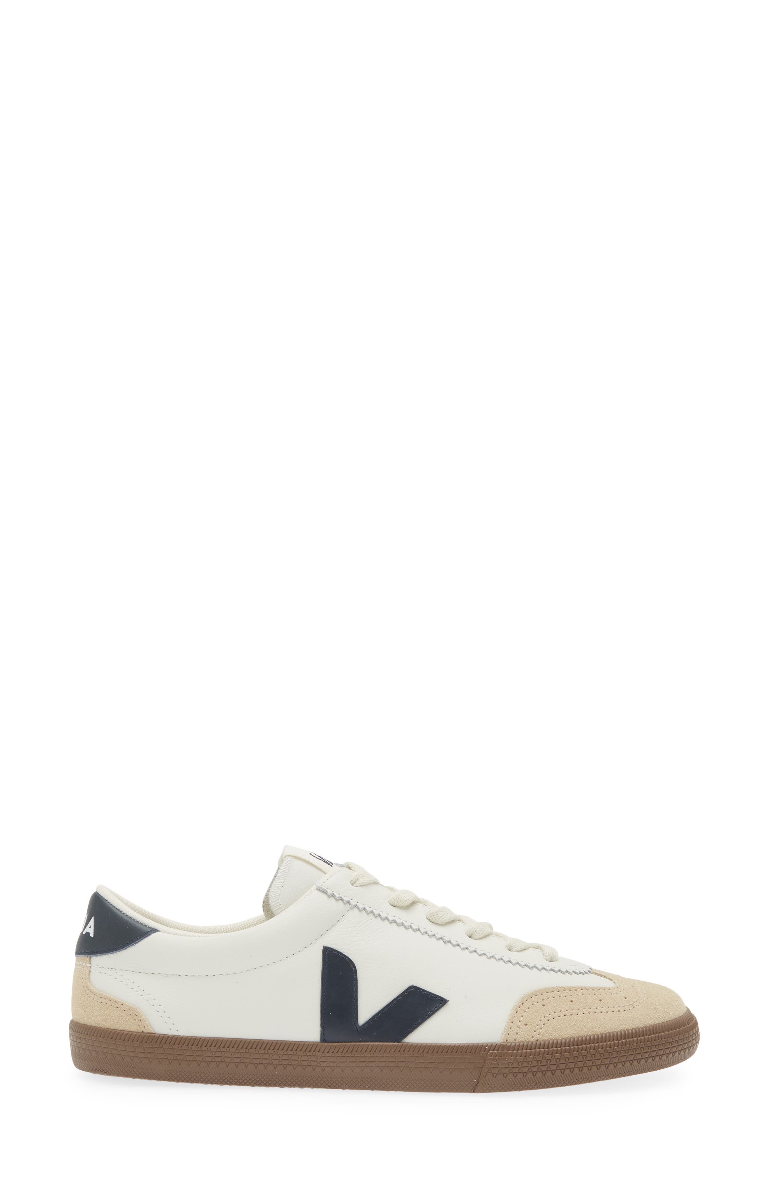 Veja Volley Leather Sneaker, Alternate, color, White Nautico Bark