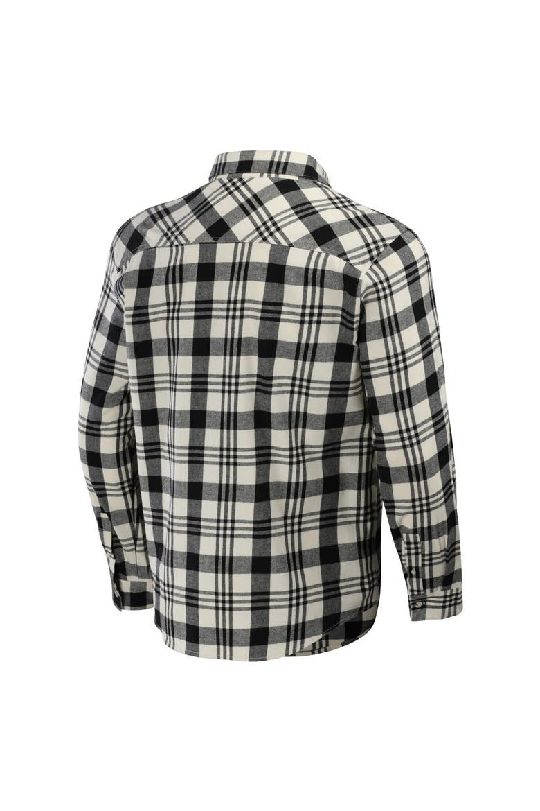 Men's Darius Rucker Collection by Fanatics Black Chicago White Sox Plaid Flannel Button-Up Shirt, Alternate, color, Black