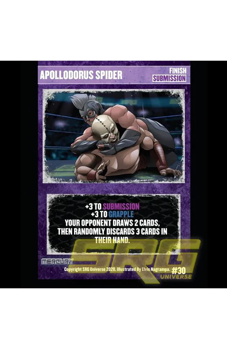 GTS Distribution Supershow Cosmic Crusader Mercury Wrestling Card And Dice Game, Alternate, color, 