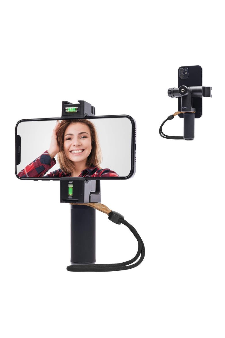 PR-3 Rotating Smartphone Grip Handle Rig with Vertical and Horizontal Positions, Main, color, Black