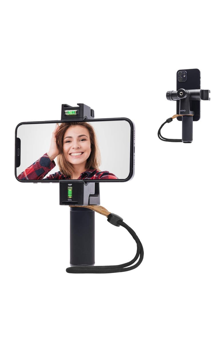 MOVO PR-3 Rotating Smartphone Grip Handle Rig with Vertical and Horizontal Positions, Main, color, Black