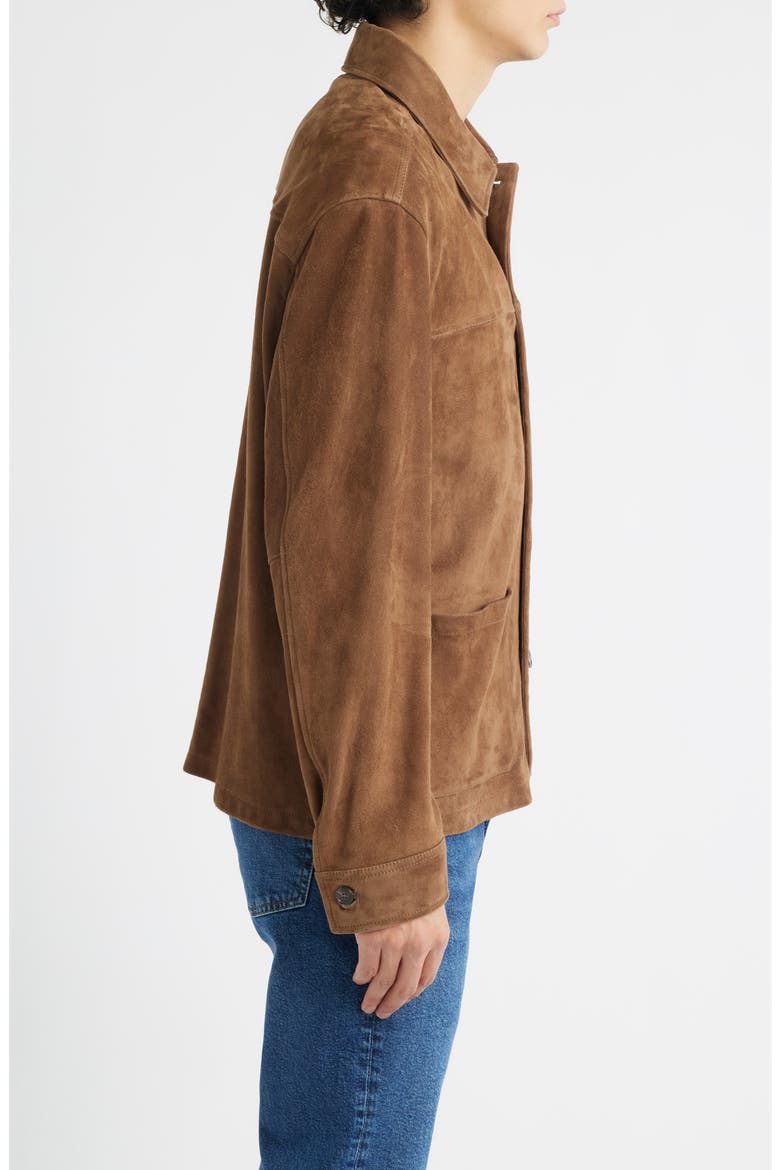 Suede Chore Coat, Alternate, color, CARAMEL
