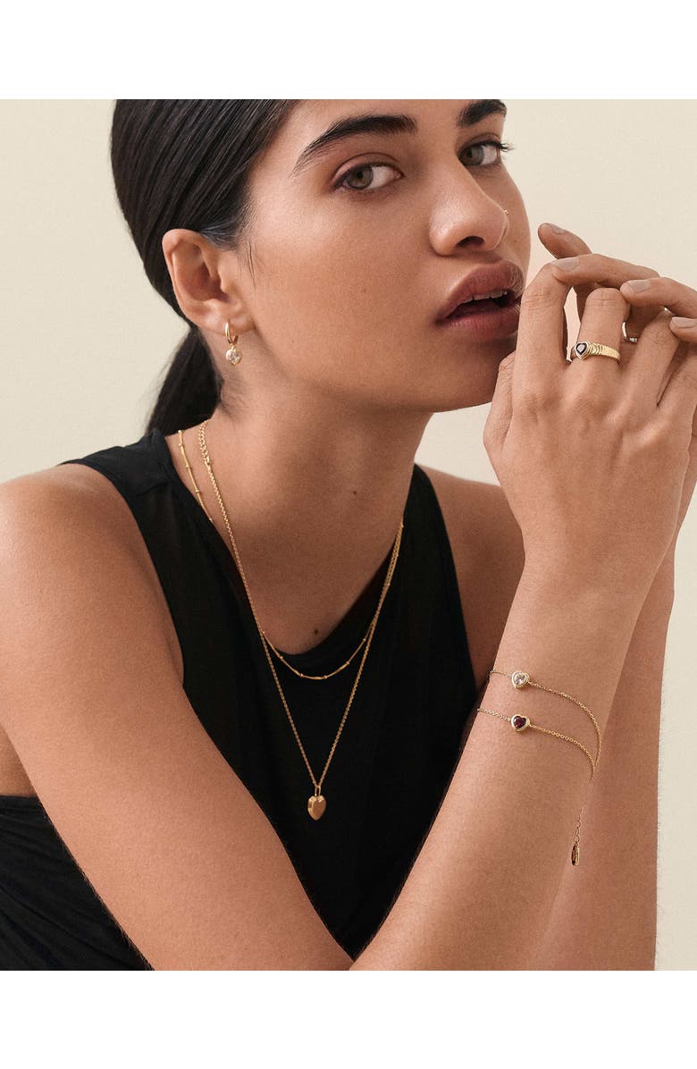 Edge of Ember Heart White Sapphire Bracelet, Alternate, color, White Sapphire